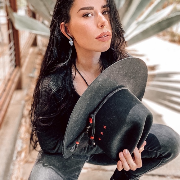 *RARE* Vintage Stetson 4X Beaver Cowboy Hat Black - Picture 2 of 6